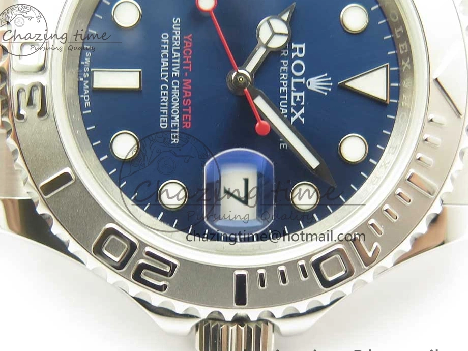 ARF on 1:1 Bracelet Best SH3135 116622 Edition Blue Dial SS Yacht-Master 0115